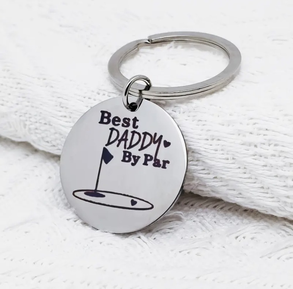 3/$25 Best Daddy By Par Golf Stainless Steel Keychain NEW